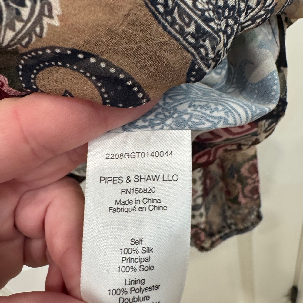 Veronica Beard Jayce Patchwork Silk Blouse - image 5